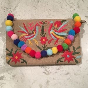 Adorable Pom Pom Clutch